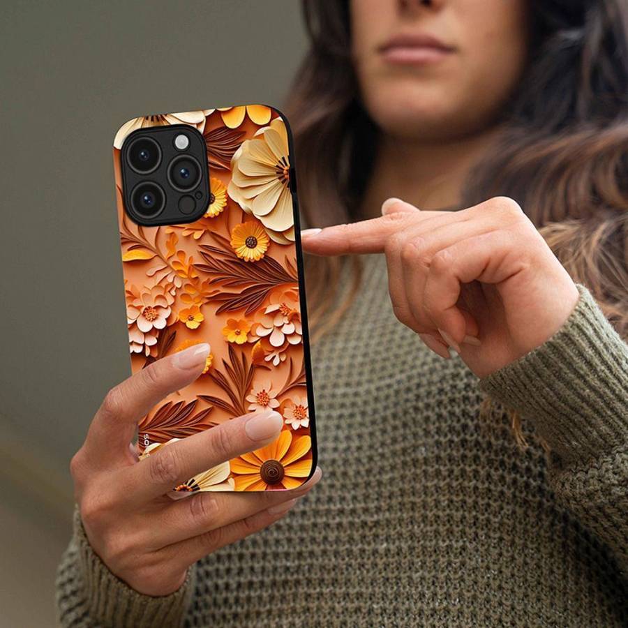 Θήκη Sonique 3D Flower Series για Realme 14 Pro 5G Πορτοκαλί