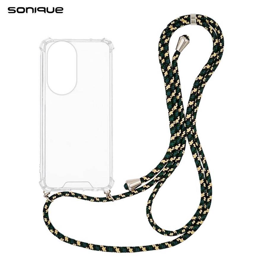 Θήκη Σιλικόνης με Κορδόνι Sonique Armor Clear Honor 200 Pro 5G Rainbow Πράσινο