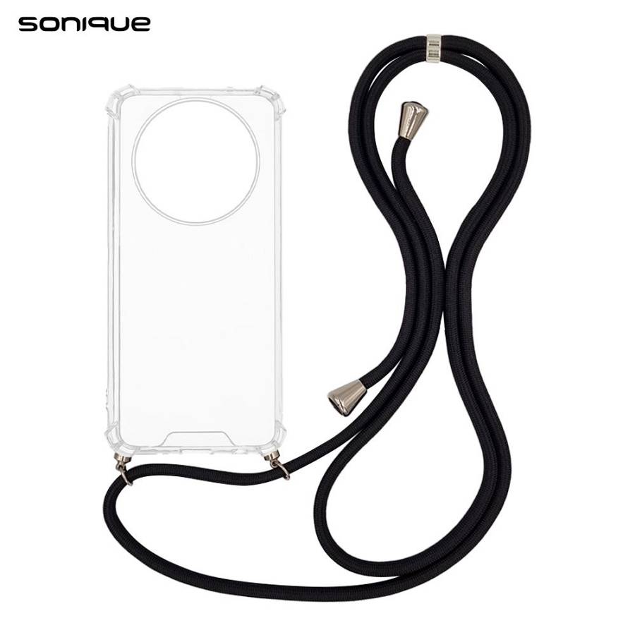 Θήκη Σιλικόνης με Κορδόνι Sonique Armor Clear Honor Magic7 Lite 5G Μαύρο