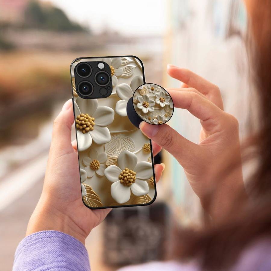 Pop Holder Sonique 3D Flower Series Λευκό