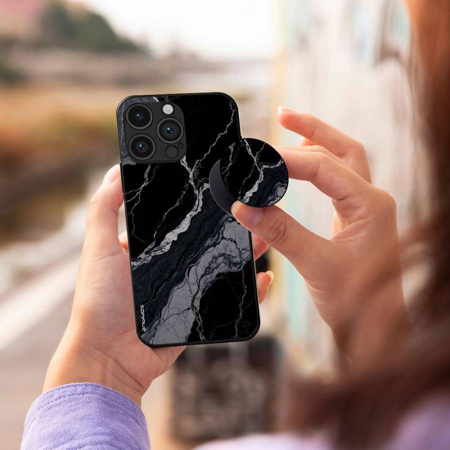 Pop Holder Sonique Marble Series Μαύρο 02