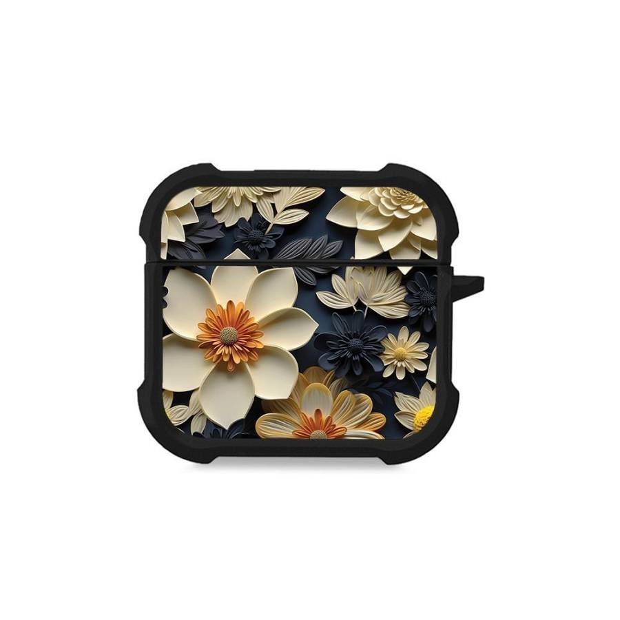 Θήκη Σιλικόνης Sonique 3D Flower Series για AirPods 4 Εκρού