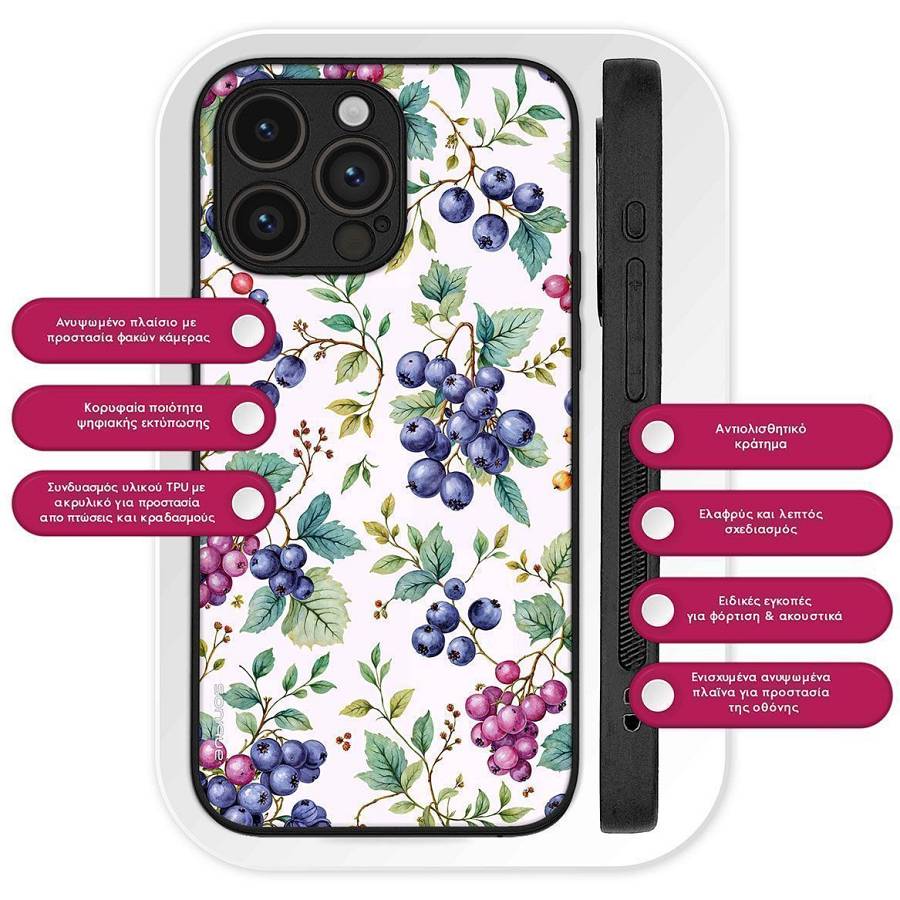 Θήκη Sonique Fruit Series για Apple iPhone 14 Plus Μύρτιλο