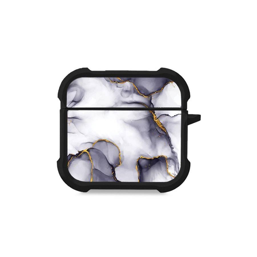 Θήκη Σιλικόνης Sonique Marble Series για AirPods 4 Μωβ Γκρι