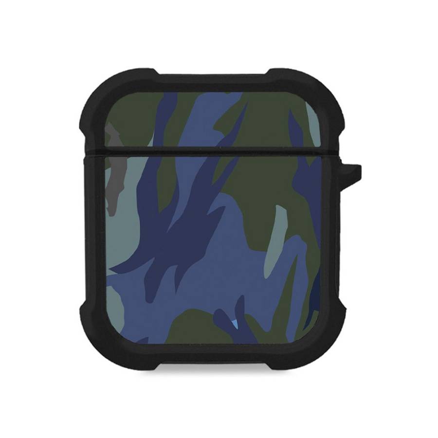Θήκη Σιλικόνης Sonique Camouflage Army Series για AirPods 1/2 Μπλε 01