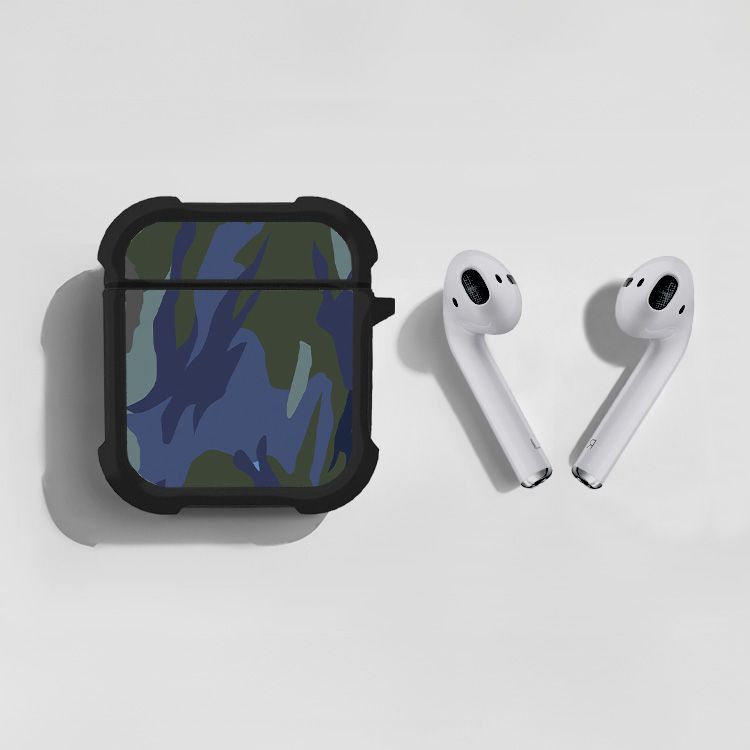Θήκη Σιλικόνης Sonique Camouflage Army Series για AirPods 1/2 Μπλε 01