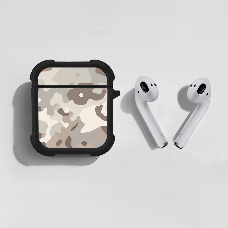 Θήκη Σιλικόνης Sonique Camouflage Army Series για AirPods 1/2 Μπεζ