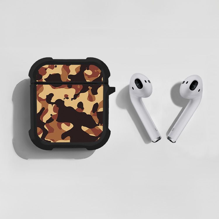 Θήκη Σιλικόνης Sonique Camouflage Army Series για AirPods 1/2 Καφέ 01