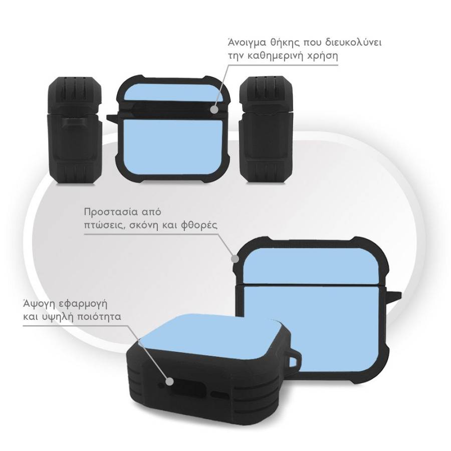 Θήκη Σιλικόνης Sonique ColorBloc Series για AirPods 4 Τιρκουάζ