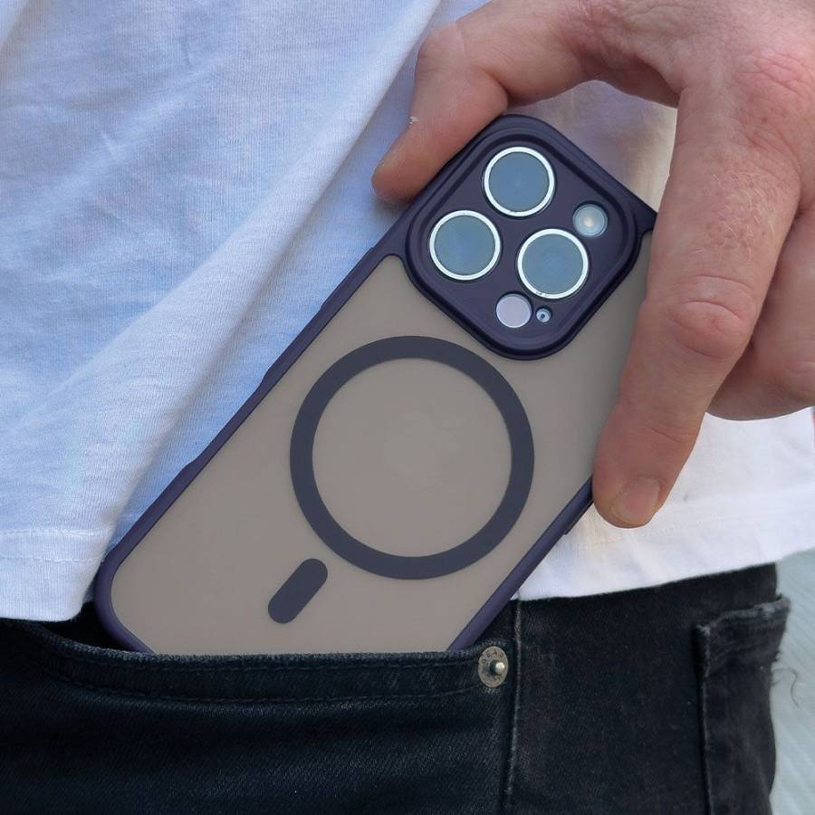 Θήκη Magnetic MagMatte Lens Sonique Apple iPhone 13 Pro Μπλε Σκούρο