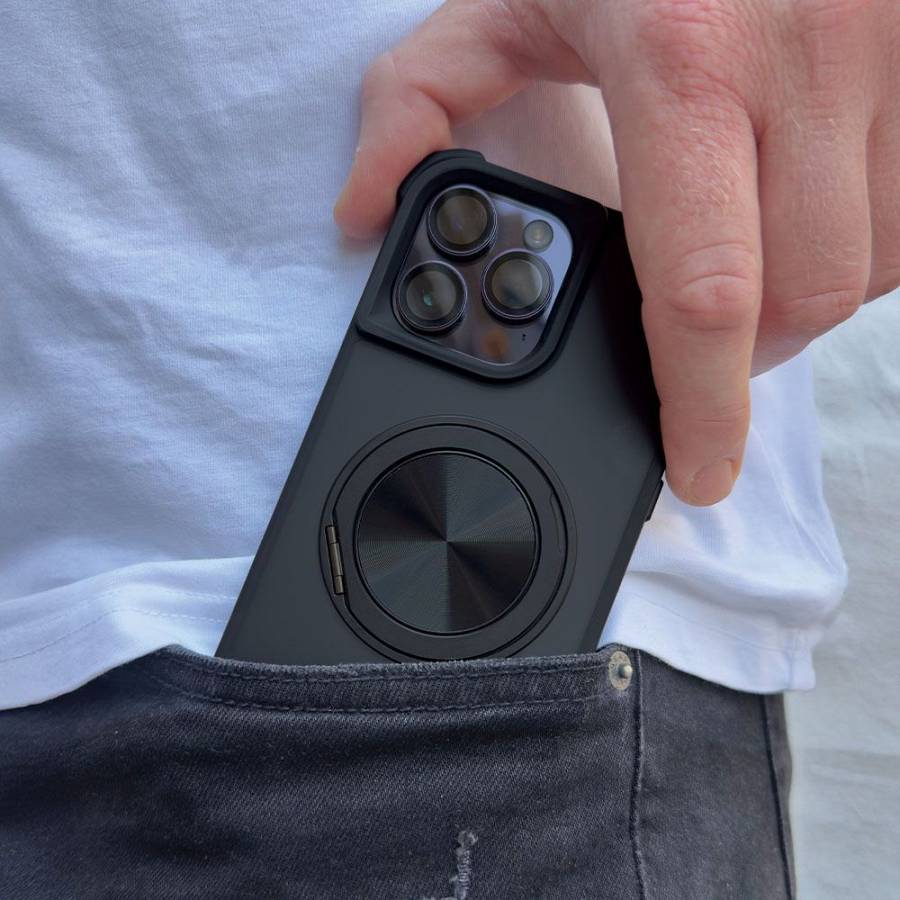 Θήκη Magnetic MagMatte Ring Sonique Apple iPhone 15 Μαύρο