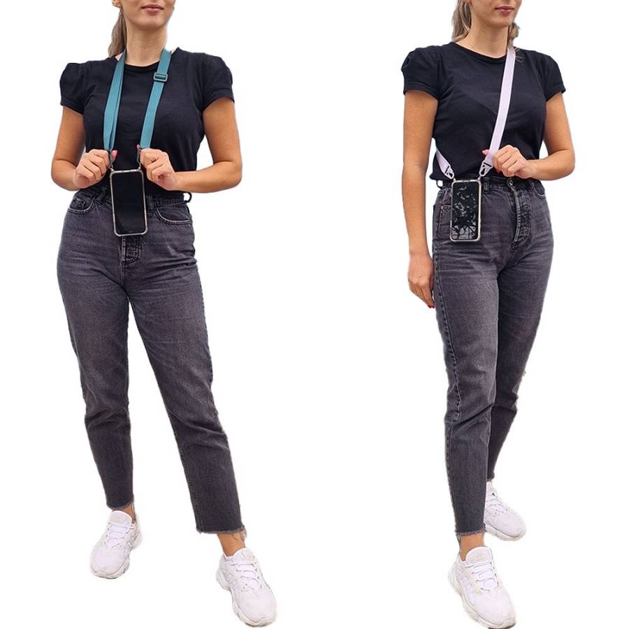 Θήκη Σιλικόνης με Strap Sonique Armor Clear Apple iPhone X / iPhone XS Γαλάζιο