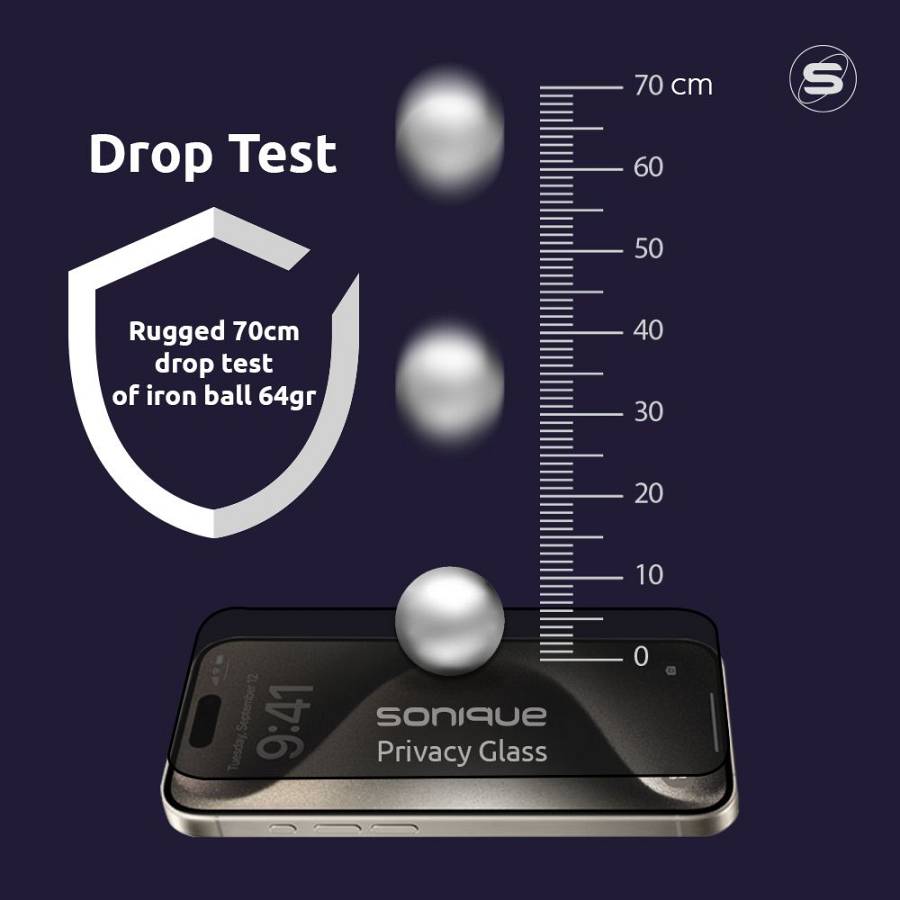 Privacy Glass Sonique Premium Series HD Full Cover 9H Apple iPhone 11 Pro Max / iPhone XS Max Μαύρο