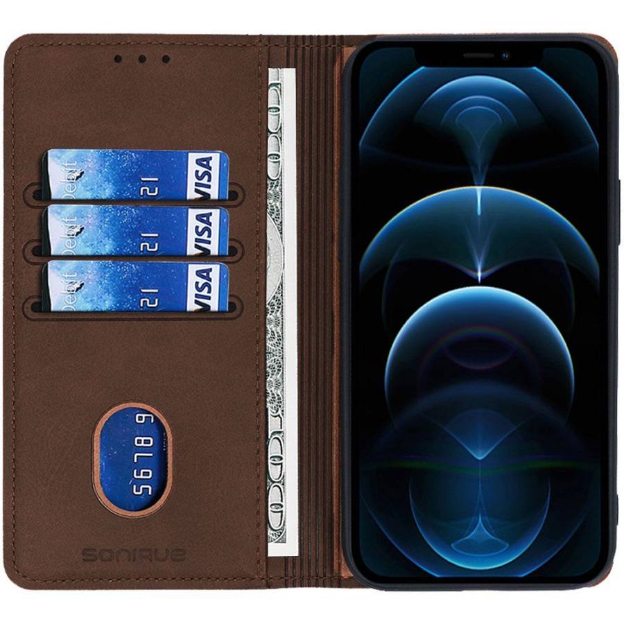 Θήκη Πορτοφόλι Vintage Magnet Wallet Sonique Apple iPhone 17 Καφέ