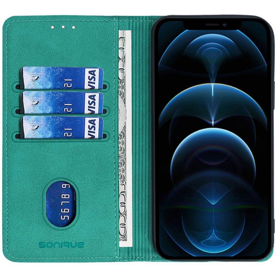 Θήκη Πορτοφόλι Vintage Magnet Wallet Sonique Apple iPhone 17 Pro Βεραμάν