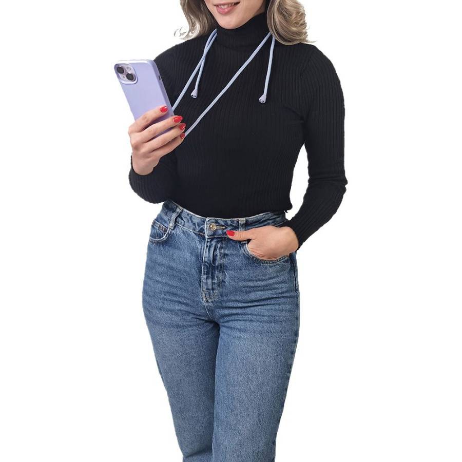 Θήκη Σιλικόνης με Κορδόνι CarryHang Sonique Apple iPhone 17 Pro Λιλά