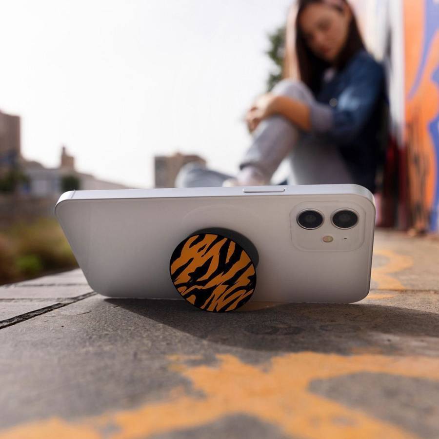 Pop Holder Sonique Animal Print Series Tiger 01