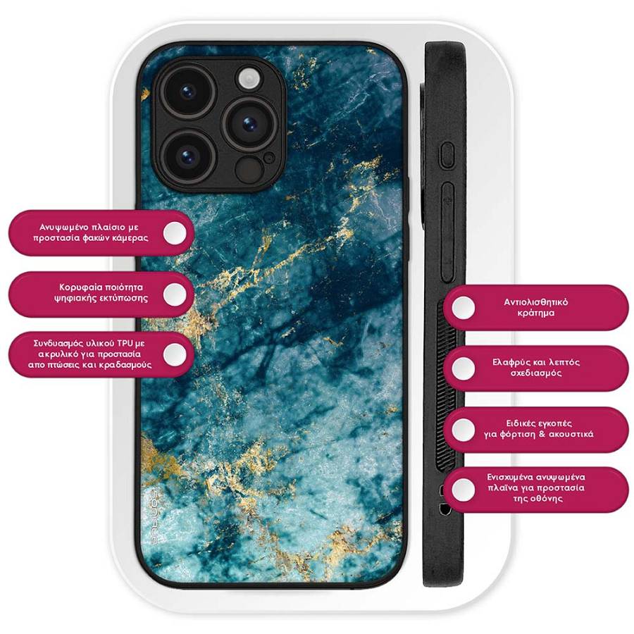 Θήκη Sonique Marble Series για Samsung Galaxy S25 FE Μπλε