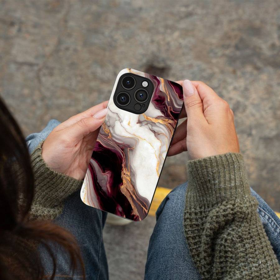 Θήκη Sonique Marble Series για Realme C71 4G Μπορντώ