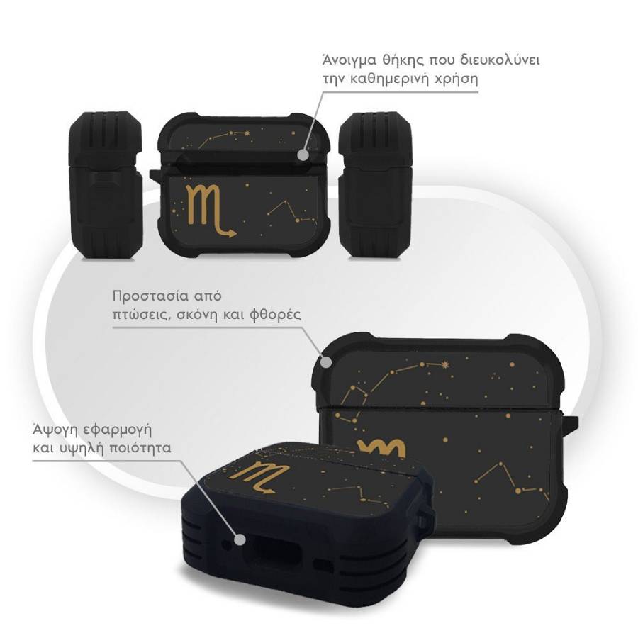 Θήκη Σιλικόνης Sonique Zodiac Series για AirPods Pro / Pro 2 Scorpio