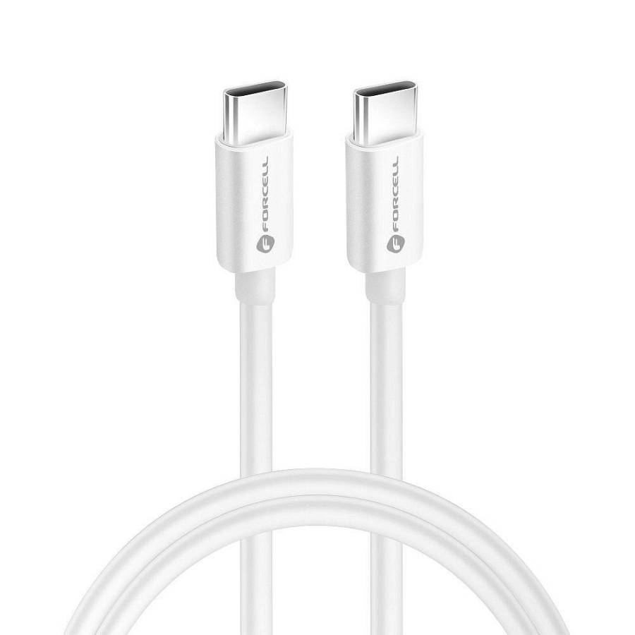 Forcell - Καλώδιο Type C σε Type C PD QC4.0 3A 60W 1,5μέτρα Λευκό (C338)