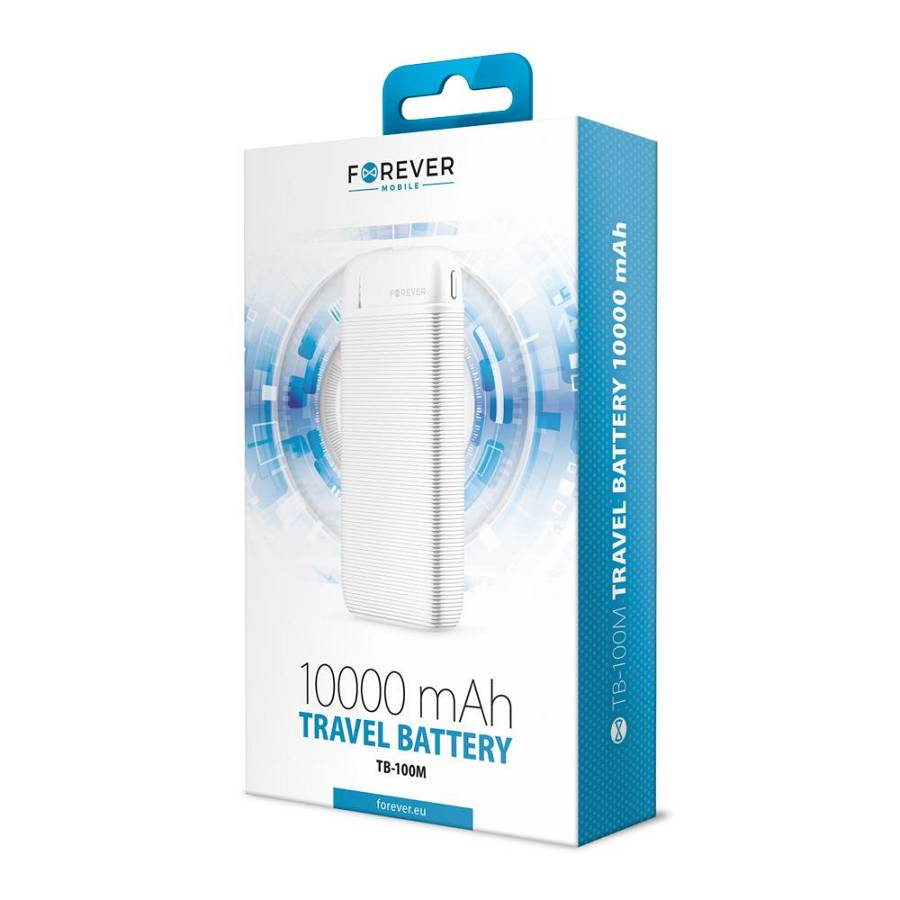 Forever - Powerbank TB-100M 10000 mAh White