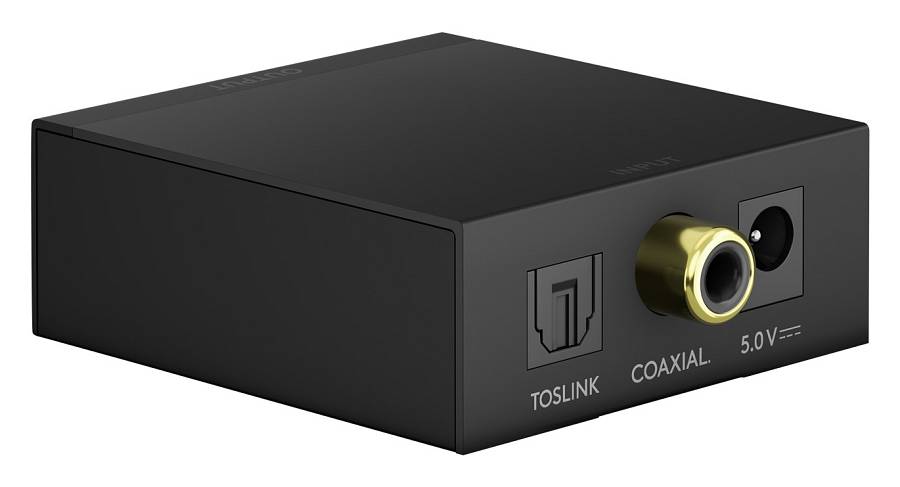 GOOBAY μετατροπέας ήχου 58493, Coaxial/Toslink σε 2x RCA, μαύρος 58493