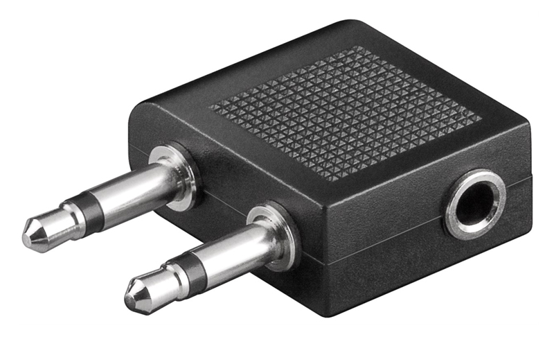 GOOBAY αντάπτορας 2x 3.5mm 2-pin σε 3.5 mm 3-pin 61004, μαύρο 61004GB-1