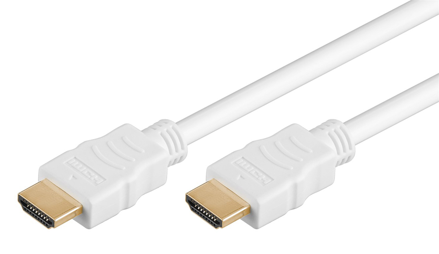 GOOBAY καλώδιο HDMI 2.0 61018 με Ethernet, 4K/60Hz, 18 Gbps, 1m, λευκό 61018