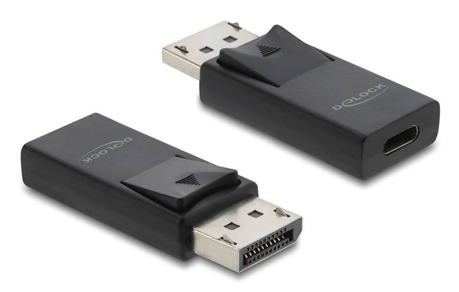 DELOCK αντάπτορας DisplayPort σε USB-C 61078, 8K/60Hz, μαύρος 61078