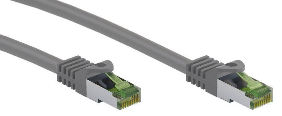 GOOBAY καλώδιο δικτύου 61114, CAT 8.1 S/FTP, copper, GHMT, 0.50m, γκρι 61114