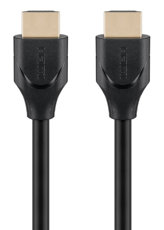 GOOBAY καλώδιο HDMI 2.1 61637, Ethernet ARC 8K/60Hz 48 Gbps, 0.5m, μαύρο 61637
