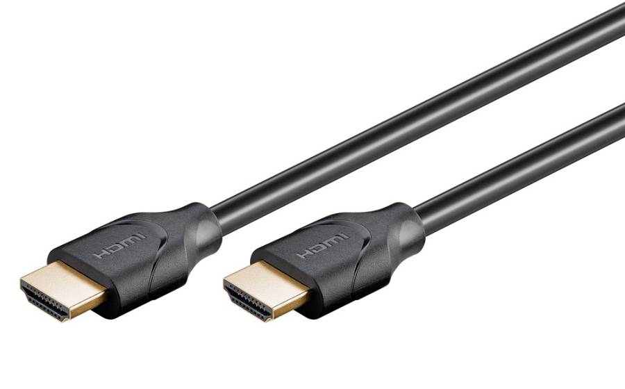 GOOBAY καλώδιο HDMI 2.1 61637, Ethernet ARC 8K/60Hz 48 Gbps, 0.5m, μαύρο 61637