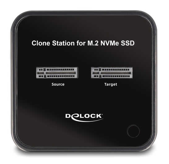 DELOCK docking station για M.2 NVMe SSD 64177, 2 θέσεων, 10Gbps, clone function, μαύρο 64177