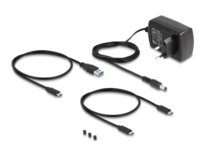 DELOCK docking station για M.2 NVMe/SATA ή 2.5/3.5 SSD/HDD 64253, 10Gbps, μαύρο 64253