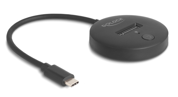 DELOCK docking station για M.2 NVMe/SATA SSD 64254, 10Gbps, μαύρο 64254