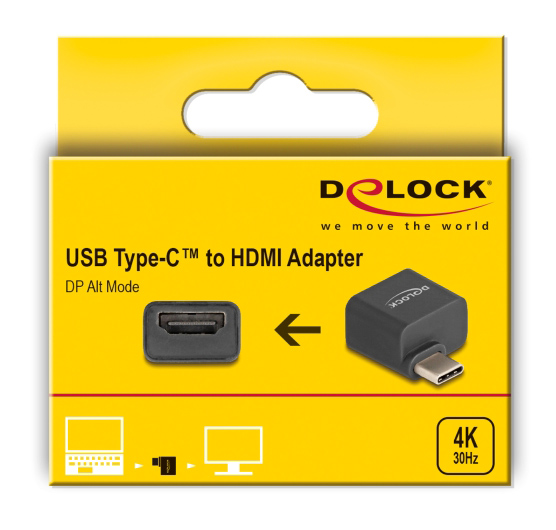 DELOCK αντάπτορας USB-C σε HDMI 64256, 4K/30Hz, μαύρος 64256