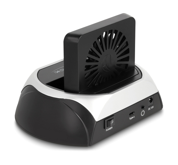 DELOCK docking station για M.2 NVMe/SATA ή 2.5/3.5 SSD/HDD 64280, 10Gbps, μαύρο 64280