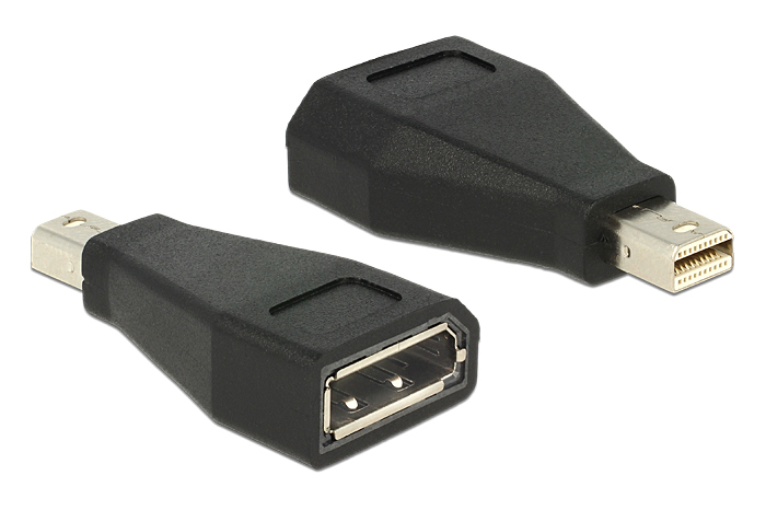 DELOCK αντάπτορας mini DisplayPort σε DisplayPort 65238, 4K/60Hz, μαύρος 65238