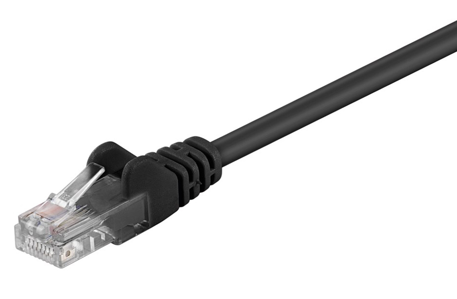 GΟOBAY καλώδιο δικτύου 68649, CAT 5e U/UTP, CCA, PVC, 3m, μαύρο 68649