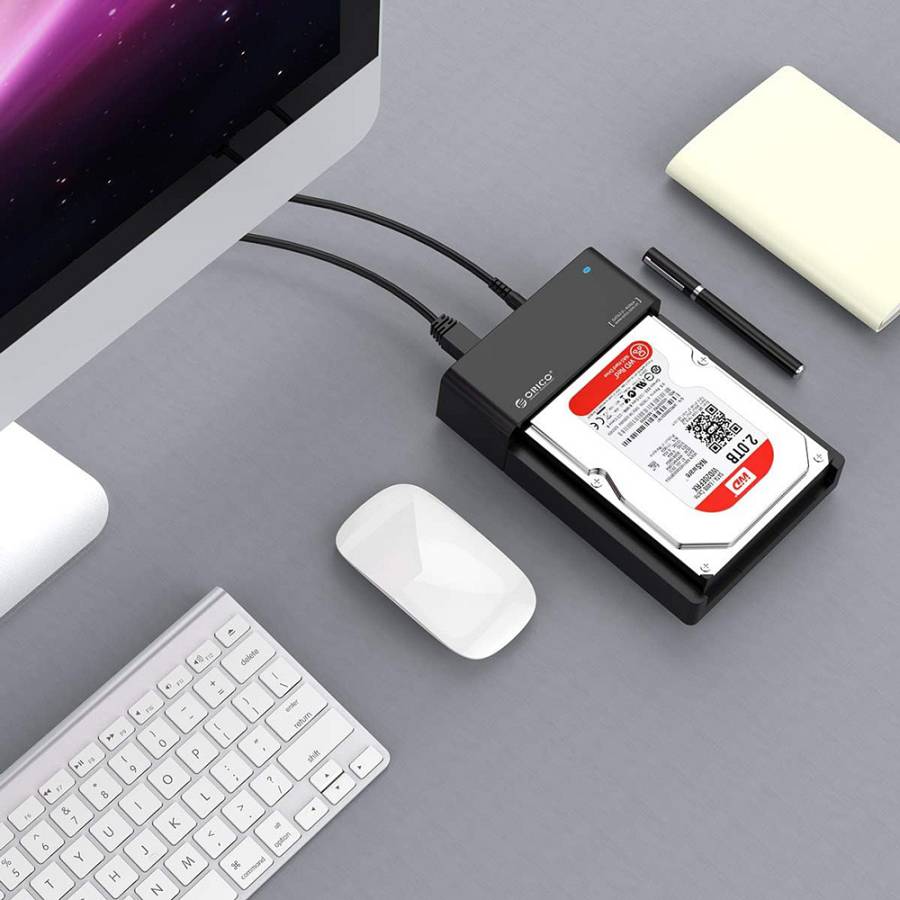 ORICO docking station για 2.5 ή 3.5 SATA HDD/SSD 6518US3-V2, 5Gbps, μαύρο 6936761869201