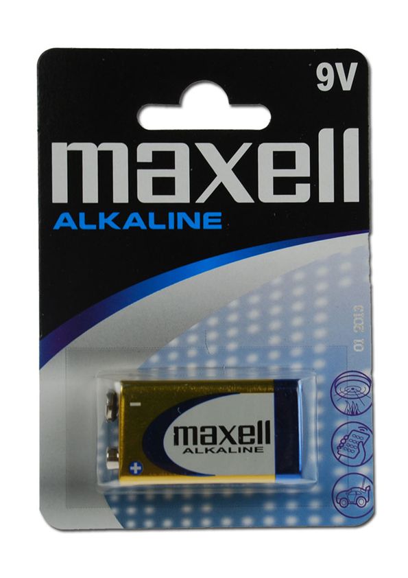 MAXELL αλκαλική μπαταρία 6LR61M/9V, 1τμχ 6LR61M