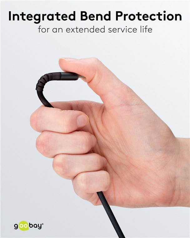 GOOBAY καλώδιο USB-C 73954, 60W, 480Mbps, 2m, μαύρο 73954