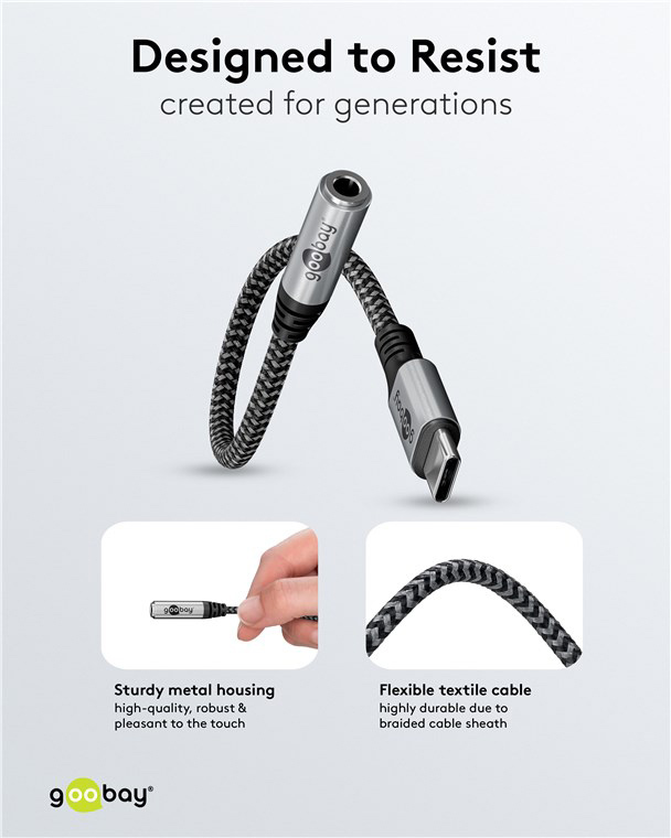GOOBAY αντάπτορας USB-C σε 3.5mm 74056, γκρι 74056