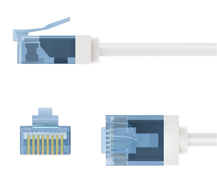 GOOBAY καλώδιο δικτύου 74285, CAT 6A U/UTP, ultra slim, copper, 500MHz, 0.5m, λευκό 74285