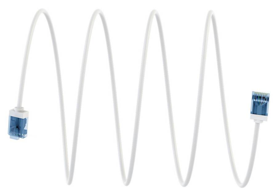 GOOBAY καλώδιο δικτύου 74288, CAT 6A U/UTP, ultra slim, copper, 500MHz, 3m, λευκό 74288