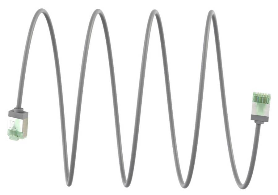 GOOBAY καλώδιο δικτύου 74348, CAT 8.1 U/FTP, ultra slim, copper, 40Gbps, 3m, γκρι 74348