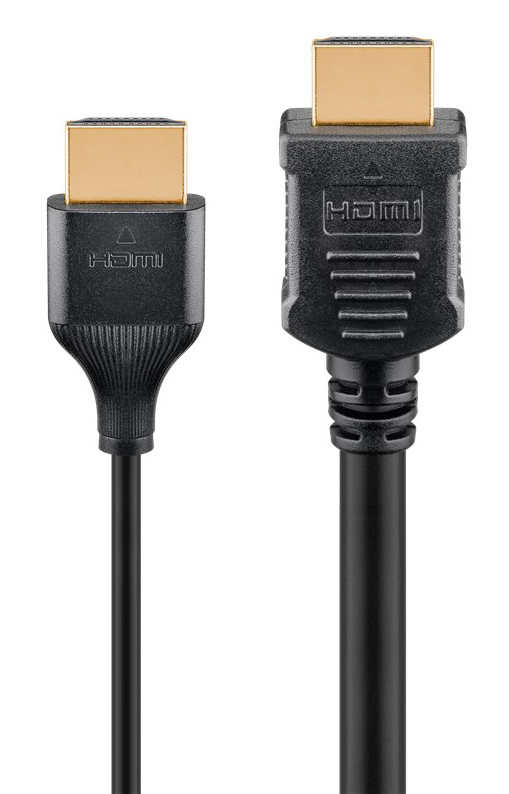 GOOBAY καλώδιο HDMI 75292 με Ethernet, slim, 4K/60Hz, 18 Gbps, 0.5m, μαύρο 75292