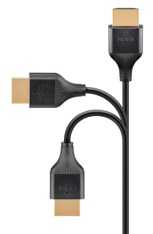 GOOBAY καλώδιο HDMI 75292 με Ethernet, slim, 4K/60Hz, 18 Gbps, 0.5m, μαύρο 75292
