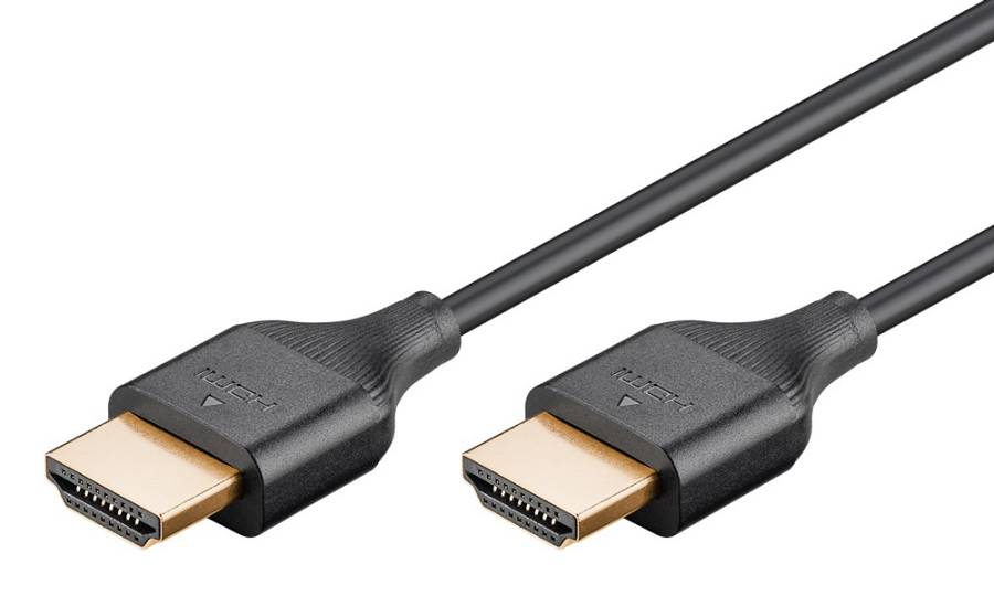 GOOBAY καλώδιο HDMI 75297 με Ethernet, slim, 8K/60Hz, 48 Gbps, 0.5m, μαύρο 75297